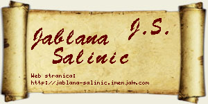 Jablana Šalinić vizit kartica